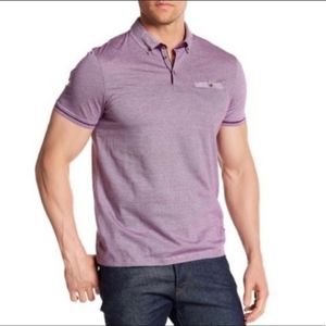 Ted Baker - Men's purple Trynor polo shirt - Ted size 5 (US S)